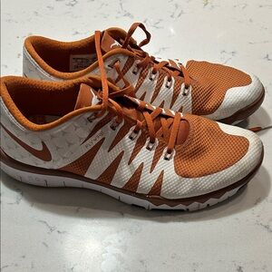 Nike Texas Longhorns White and Orange Athletic Shoes